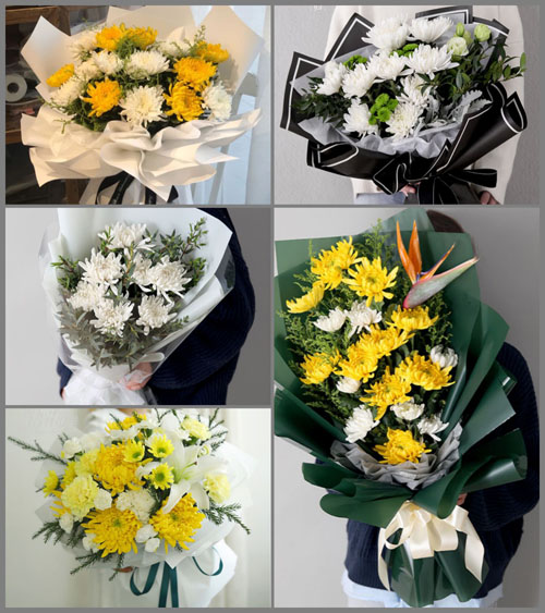 四川成都彭州市致和镇独柏社区白事花束代送